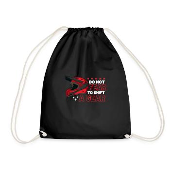 Dirt Bike Dirt Bike Riding Motocross Dirt Biking - Drawstring Bag - black - Front