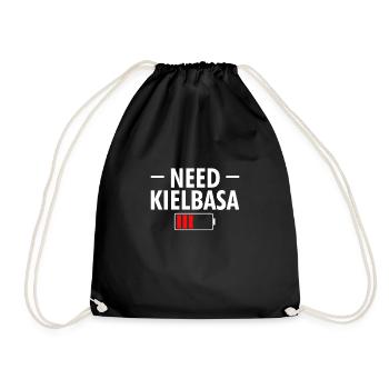 Need Kielbasa Gift Poland Pole - Drawstring Bag - black - Front