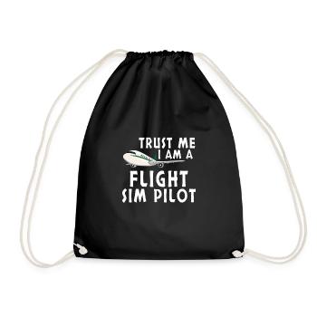 Pilote Aviation Avion Avion Avion De Ligne Vol Sim Pilote - Sac de sport léger - noir - Devant