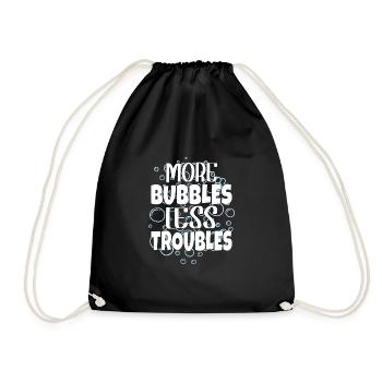 Production de savon Bulles de savon - Sac de sport léger - noir - Devant
