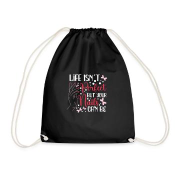 Nail Tech Nail Technician Manicurist Nails Artist - Drawstring Bag - black - Front