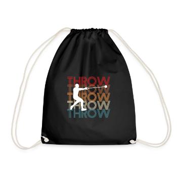 Vintage Retro Throw Hammer Throw Hammer Thrower Chemise - Sac de sport léger - noir - Devant