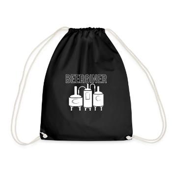 Beerginer Gift Beer Brewer Shirt - Drawstring Bag - black - Front