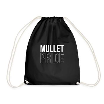 Mullet Pride Shirt Geschenk Vokuhila Shirt - Turnbeutel - Schwarz - Vorne