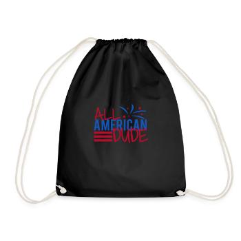 All America Dude USA Flag America Flag - Sac de sport léger - noir - Devant