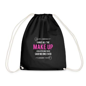 Makeup Geschenk Artist Shirt - Turnbeutel - Schwarz - Vorne