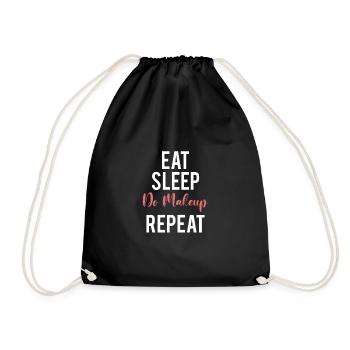 Eat Sleep Make Up Artist Shirt - Drawstring Bag - black - Front