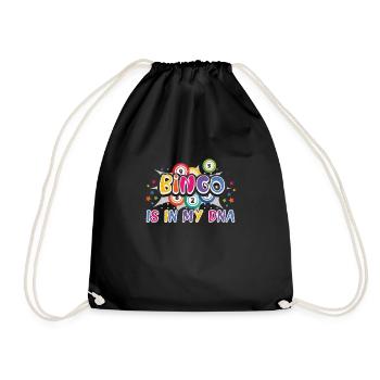 Bingo Jeu de cartes Grand-mère Bingo Joueur Bingo Cartes - Sac de sport léger - noir - Devant