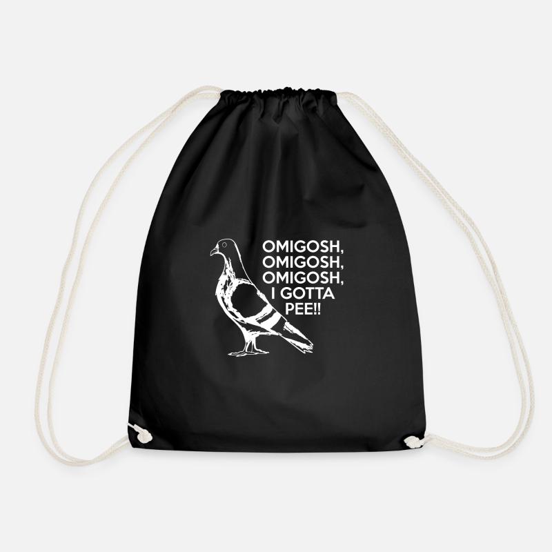 Pigeon Shirt Geschenk - Turnbeutel - Schwarz