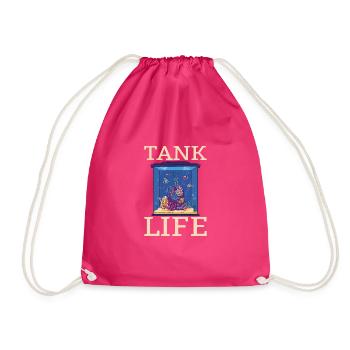 Aquaristik Aquarium Keeper Fishkeeper Salzwasser - Turnbeutel - Fuchsia - Vorne