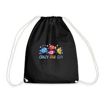 Aquaristik Aquarium Keeper Fishkeeper Salzwasser - Turnbeutel - Schwarz - Vorne