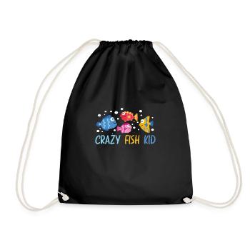 Aquaristik Aquarium Keeper Fishkeeper Salzwasser - Turnbeutel - Schwarz - Vorne