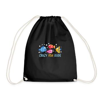 Aquaristik Aquarium Keeper Fishkeeper Salzwasser - Turnbeutel - Schwarz - Vorne