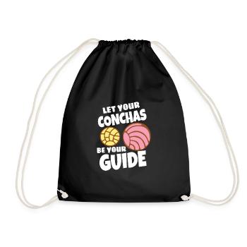 Spanischer Humor Conchas Mexikanisches Brot - Turnbeutel - Schwarz - Vorne