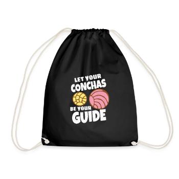 Spanischer Humor Conchas Mexikanisches Brot - Turnbeutel - Schwarz - Vorne