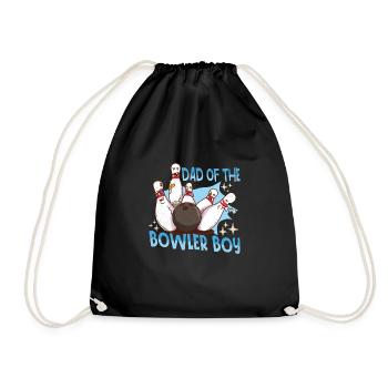 Funny Bowling Team Bowler Strike Gift Idea - Drawstring Bag - black - Front