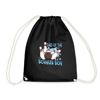 Funny Bowling Team Bowler Strike Gift Idea - Drawstring Bag - black - Front