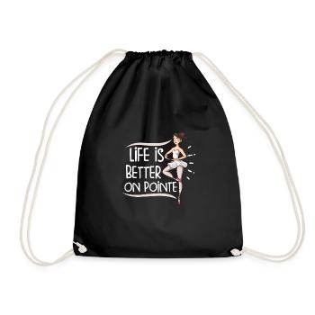 Ballet Ballerine Danse Danse Danse Ballet Cadeau - Sac de sport léger - noir - Devant