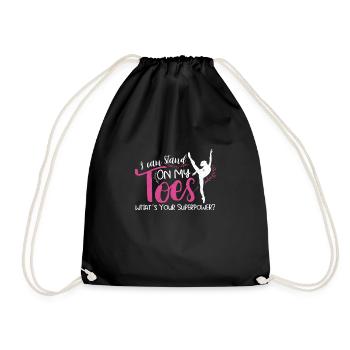 Ballet Ballerina Dance Dancer Dancing Ballet Gift - Drawstring Bag - black - Front