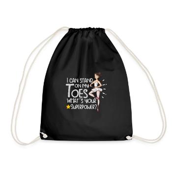Ballet Ballerina Dance Dancer Dancing Ballet Gift - Drawstring Bag - black - Front