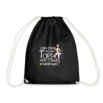 Ballet Ballerina Dance Dancer Dancing Ballet Gift - Drawstring Bag - black - Front