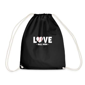 Love Ball Mom Baseball Shirt Cadeau - Sac de sport léger - noir - Devant