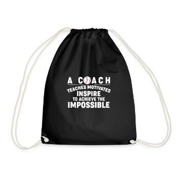 Un cadeau de chemise d’entraîneur de baseball disant - Sac de sport léger - noir - Devant