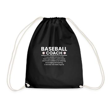 Définition de l’entraîneur de baseball Cadeau de chemise - Sac de sport léger - noir - Devant