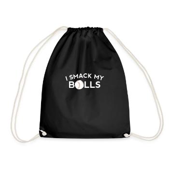 Je claque mes balles Chemise Cadeau de baseball - Sac de sport léger - noir - Devant