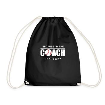 Parce que je suis l’entraîneur qui est Wy - Sac de sport léger - noir - Devant