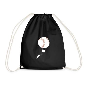 Cadeau de chemise de baseball en montgolfière - Sac de sport léger - noir - Devant