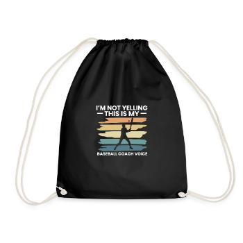 Je ne crie pas c’est ma voix d’entraîneur de baseball - Sac de sport léger - noir - Devant