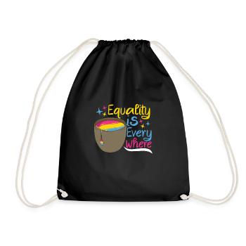 Pansexual Gay Pansexuality Asexual Asexuality - Drawstring Bag - black - Front