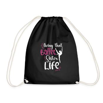 Ballet Ballerina Dance Dancer Dancing Ballet Gift - Turnbeutel - Schwarz - Vorne