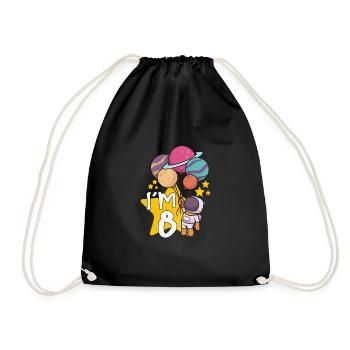 Astronaute Astronomie Système Solaire Espace Enfants - Sac de sport léger - noir - Devant