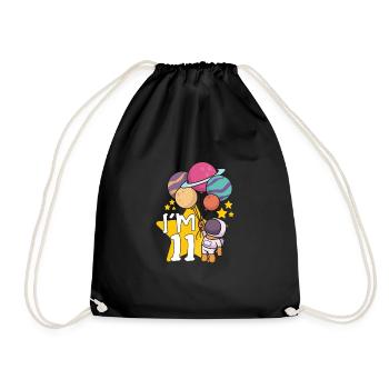 Astronaute Astronomie Système Solaire Espace Enfants - Sac de sport léger - noir - Devant