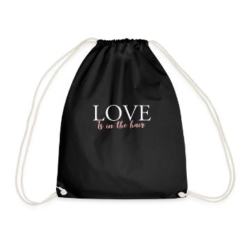 L’amour est dans le cadeau de chemise de cheveux - Sac de sport léger - noir - Devant