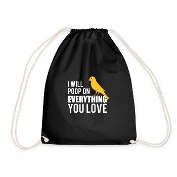 Je vais faire caca sur tout ce que vous aimez Canary - Sac de sport léger - noir - Devant