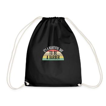 C’est une belle journée pour être un cadeau de chemise de barbier - Sac de sport léger - noir - Devant