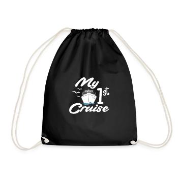 My 1st Cruise Shirt Gift Cruise - Drawstring Bag - black - Front