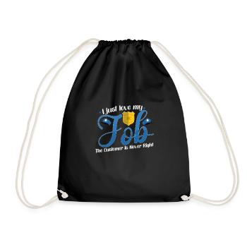 Police Cop Officer Police Office - Drawstring Bag - black - Front