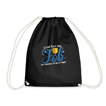 Police Cop Officer Police Office - Drawstring Bag - black - Front