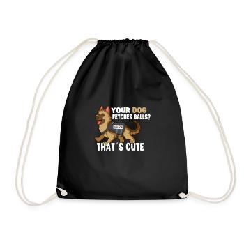 Police Cop Officer Police Office - Drawstring Bag - black - Front