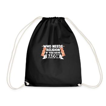 Atheist Atheism Anti-religion Securalism God - Drawstring Bag - black - Front