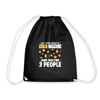 Gold Diggers Gold Mining Gold Panning Gold Mine - Drawstring Bag - black - Front