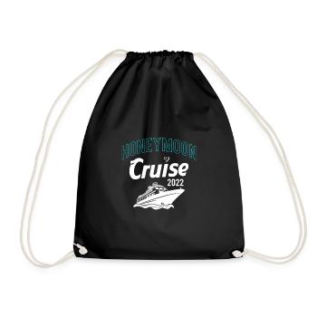 Honeymoon Cruise 2022 Shirt Geschenk - Turnbeutel - Schwarz - Vorne