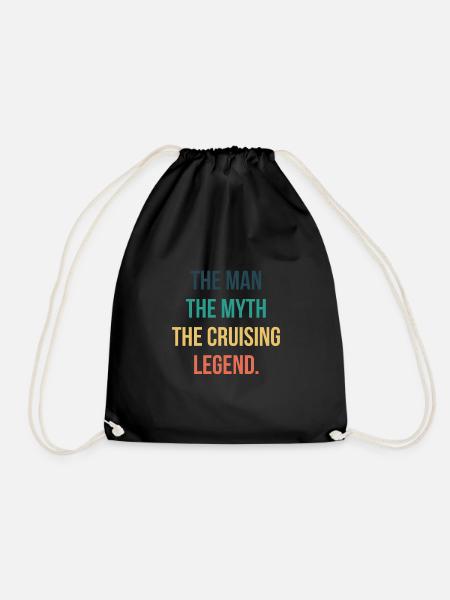 The Man The Myth The Cruising Legend Shirt - Turnbeutel - Schwarz