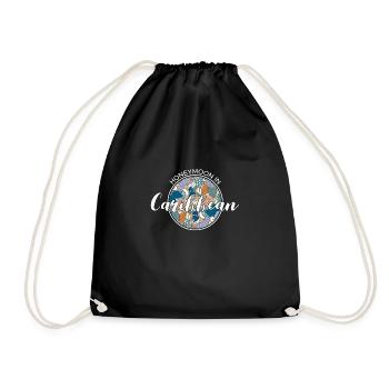 Honeymoon Flitterwochen Urlaub Shirt Karibik - Turnbeutel - Schwarz - Vorne
