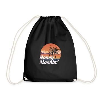 Honeymoon Flitterwochen Urlaub Shirt - Turnbeutel - Schwarz - Vorne