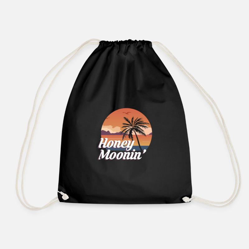 Honeymoon Flitterwochen Urlaub Shirt - Turnbeutel - Schwarz